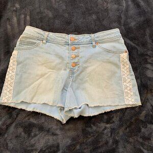 Cat & Jack Lace Side Girls/Teen  Jean Shorts